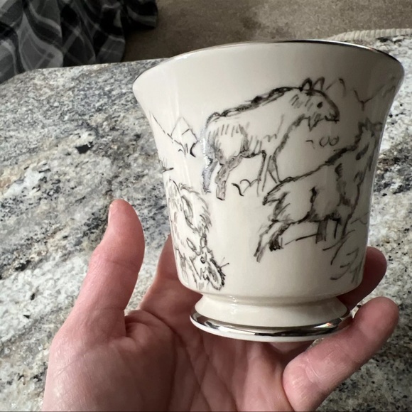 Hand painted Moose Family coffee cup - Picture 2 of 5